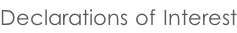 Declarations of Interest